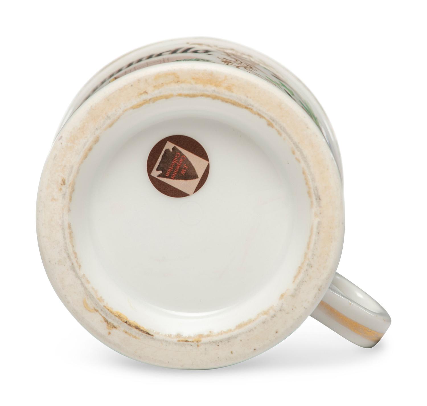 An Oyster Shucker's Porcelain Occupational Shaving Mug
