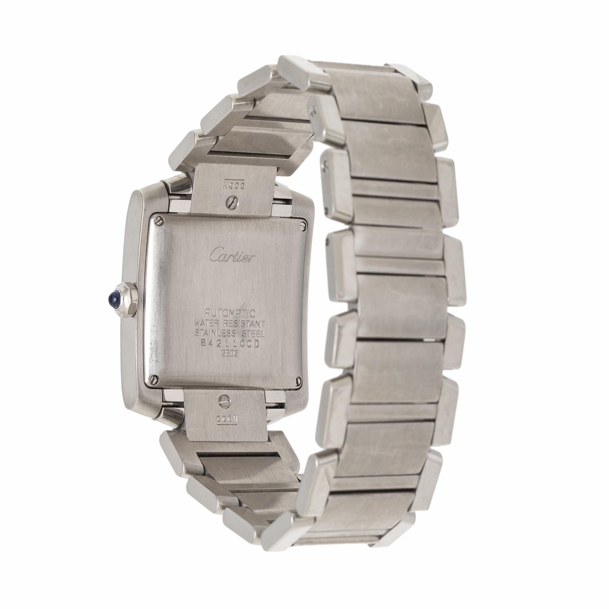 Cartier, Ref. 2302, Stainless Steel 'Tank Française' Automatic Date Watch