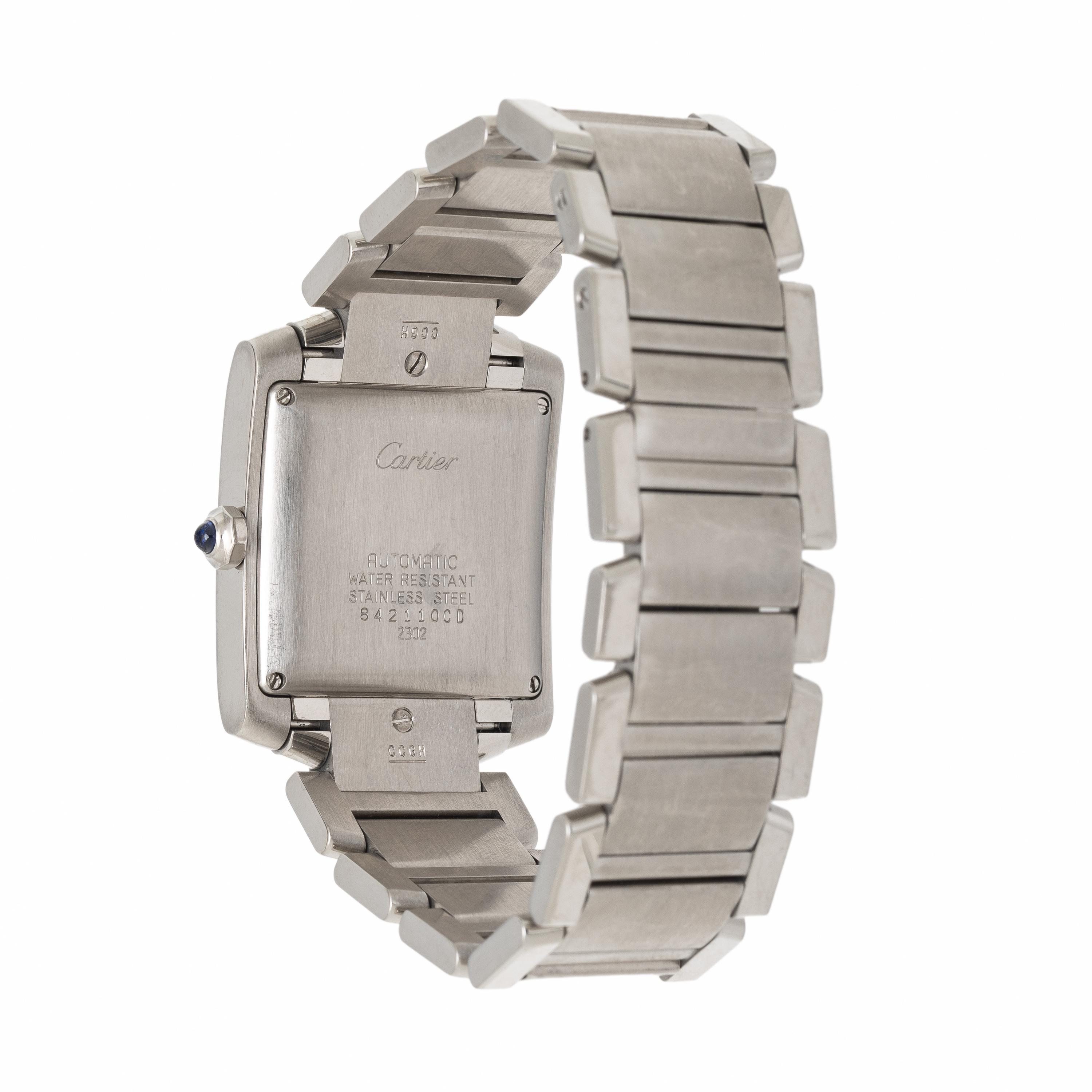 Cartier, Ref. 2302, Stainless Steel 'Tank Française' Automatic Date Watch