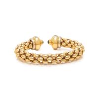 YELLOW GOLD, RUBY AND SAPPHIRE CUFF BRACELET