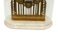 An English Gothic Revival Brass Musical Skeleton Clock