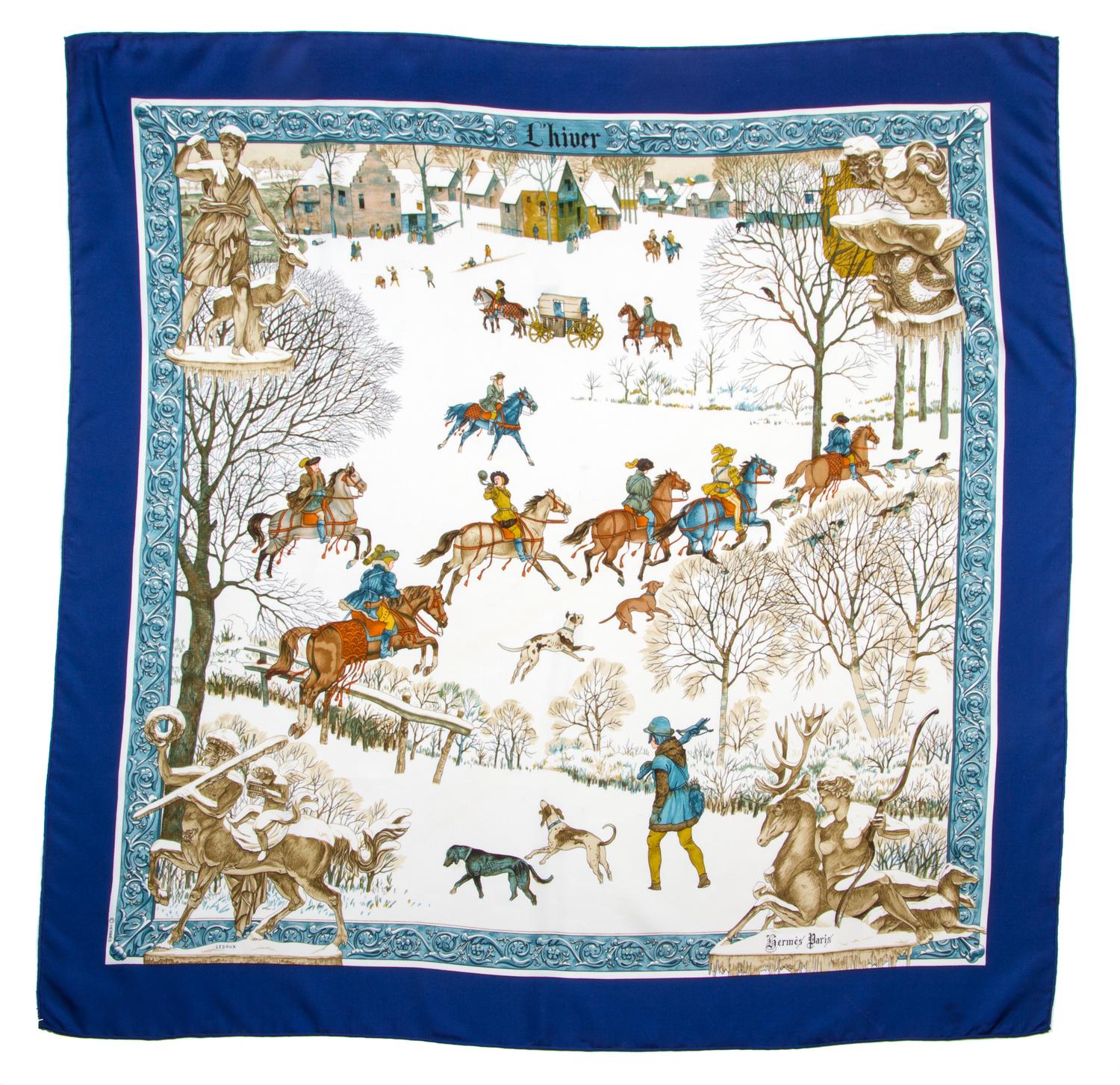 An Hermes 90cm Silk Scarf, 36" x 36".