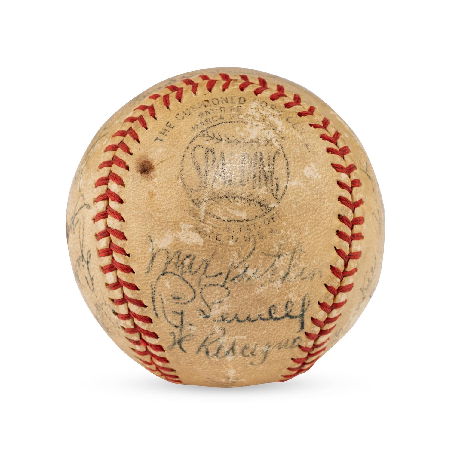 A 1944 Pittsburgh Pirates Team Signed Autograph Baseball Featuring Paul Waner (JSA Letter of Authenticity),