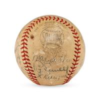 A 1944 Pittsburgh Pirates Team Signed Autograph Baseball Featuring Paul Waner (JSA Letter of Authenticity),