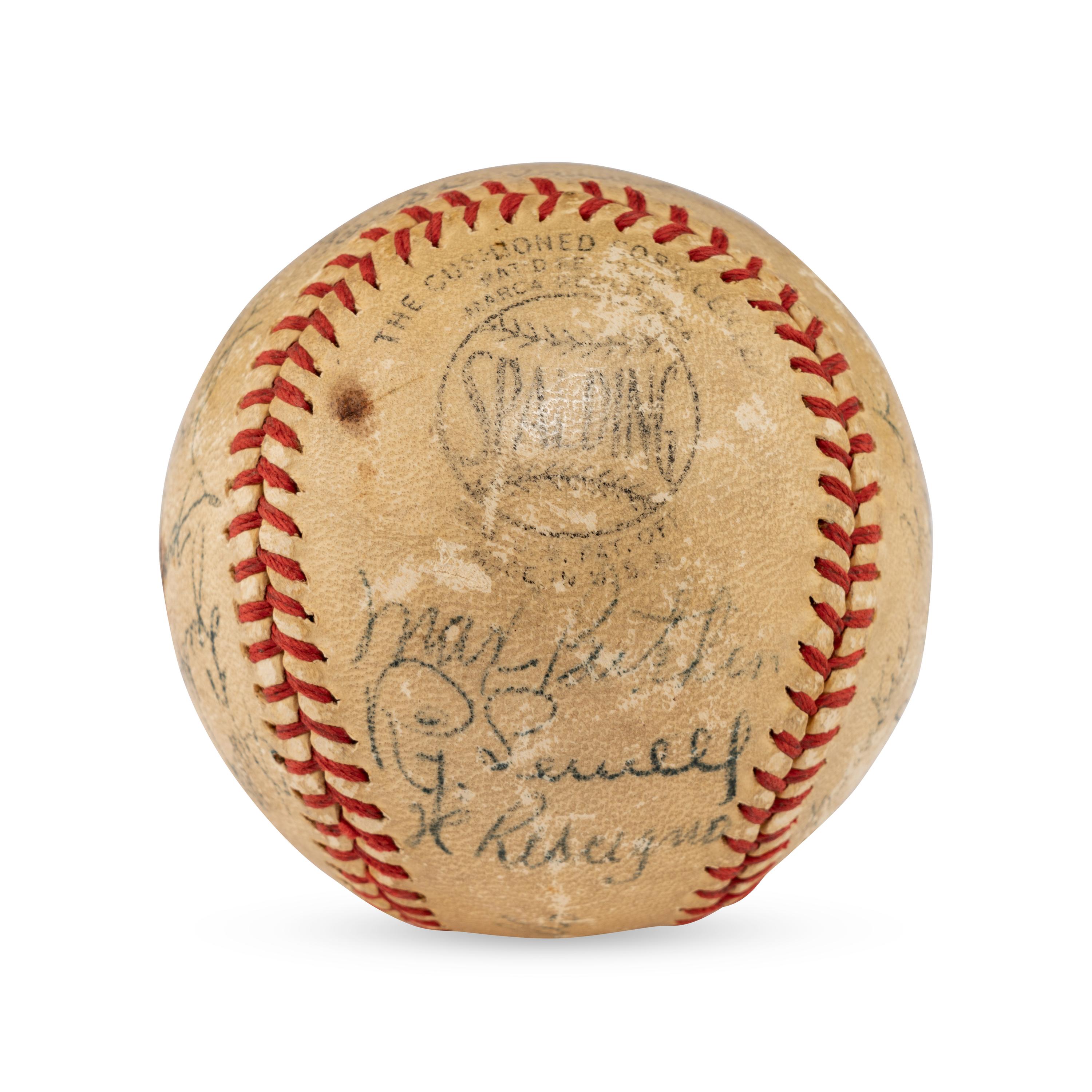 A 1944 Pittsburgh Pirates Team Signed Autograph Baseball Featuring Paul Waner (JSA Letter of Authenticity),