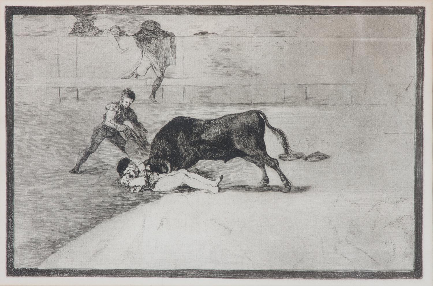 Francisco de Goya, (Spanish, 1746-1828), La desgraciada muerte de Pepe Illo en la plaza de Madrid (pl. 33 from La Tauromaquia)