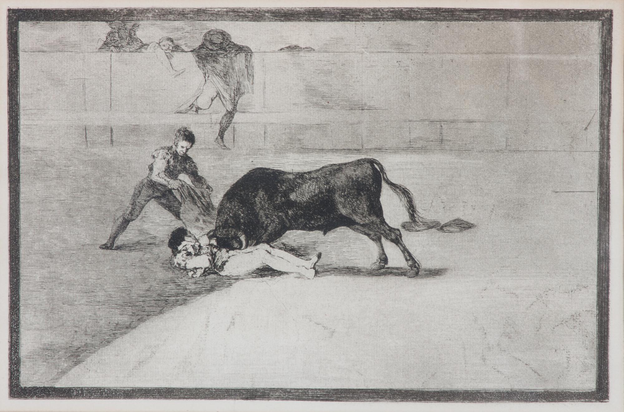 Francisco de Goya, (Spanish, 1746-1828), La desgraciada muerte de Pepe Illo en la plaza de Madrid (pl. 33 from La Tauromaquia)