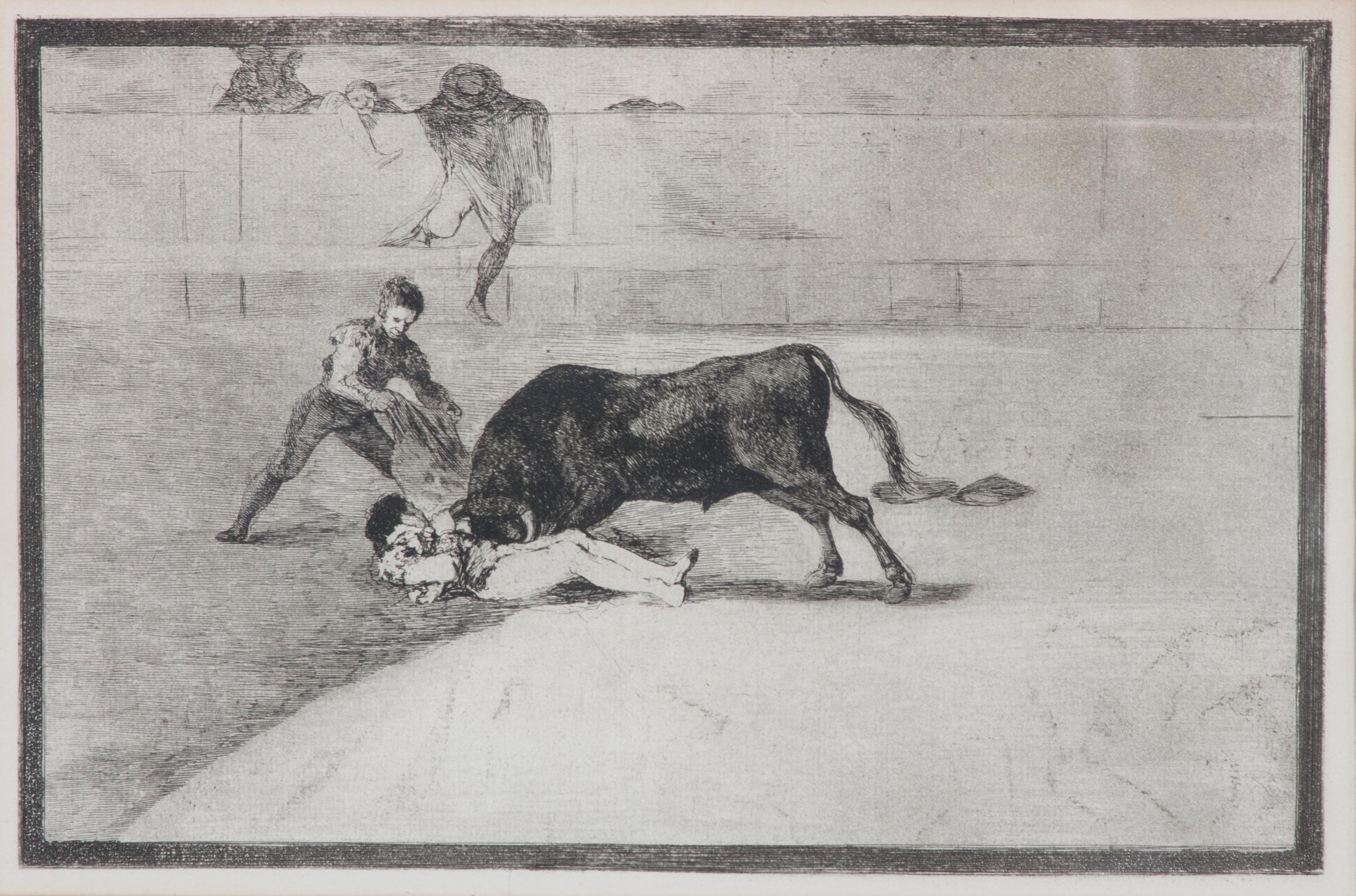 Francisco de Goya, (Spanish, 1746-1828), La desgraciada muerte de Pepe Illo en la plaza de Madrid (pl. 33 from La Tauromaquia)