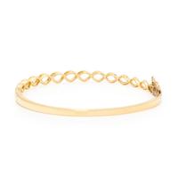 Diamond and Yellow Gold Bangle Bracelet