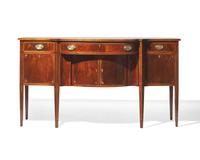 A Federal style inlaid mahogany sideboard, 20th century