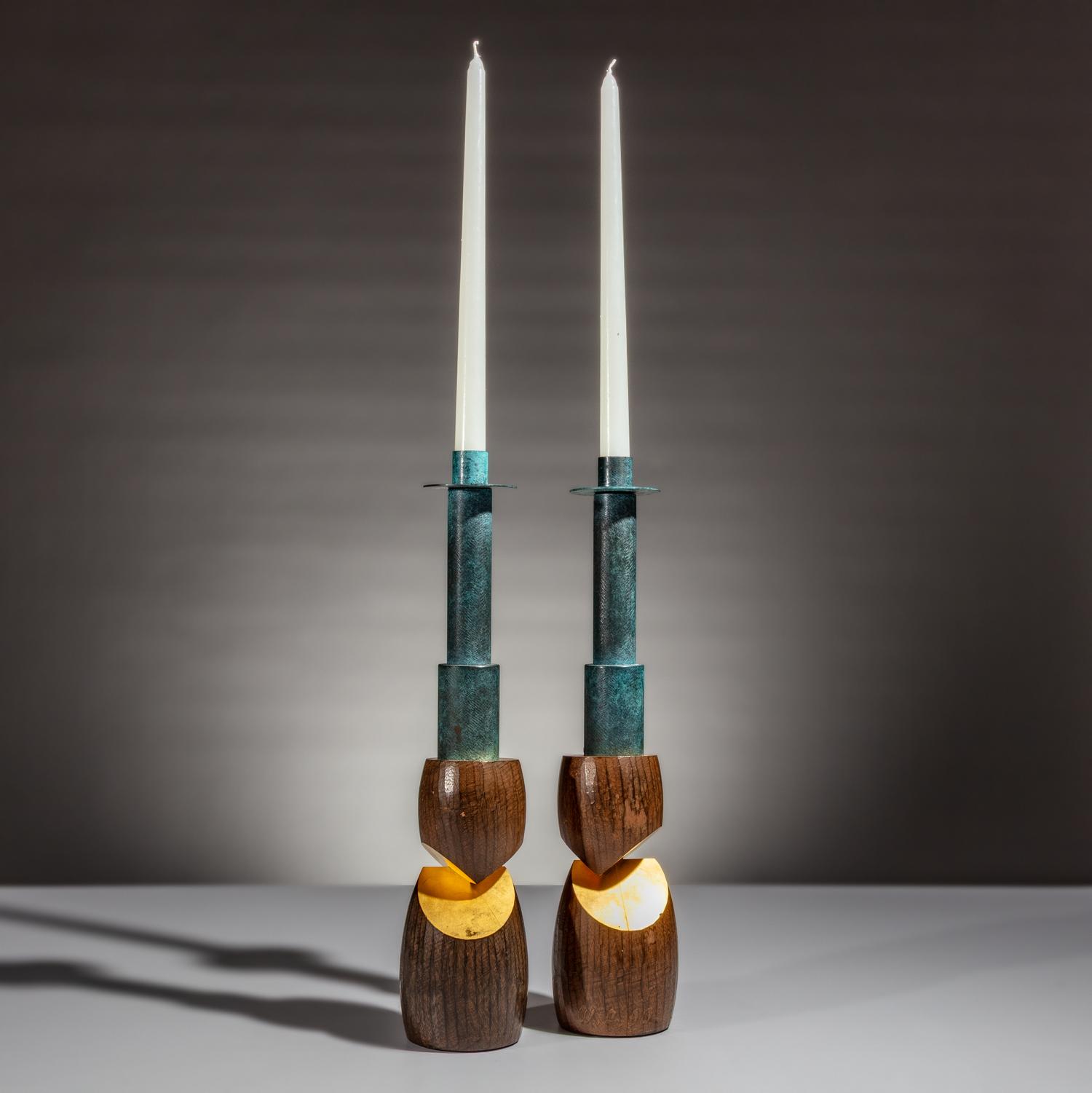 Wendell Castle (American, 1932–2018) — Pair of Candlesticks, 1990
