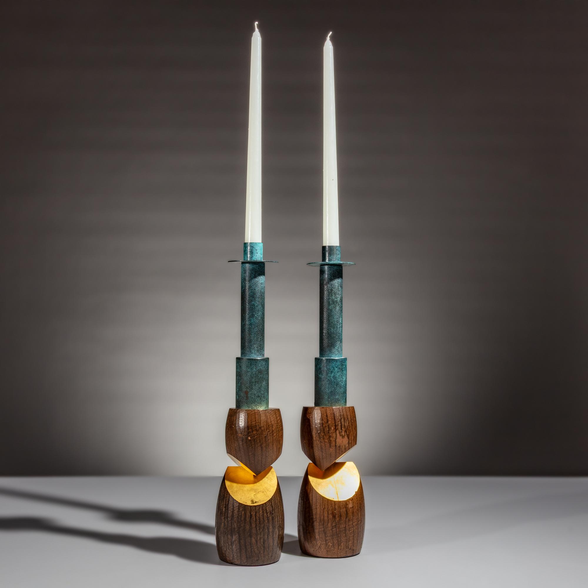 Wendell Castle (American, 1932–2018) — Pair of Candlesticks, 1990