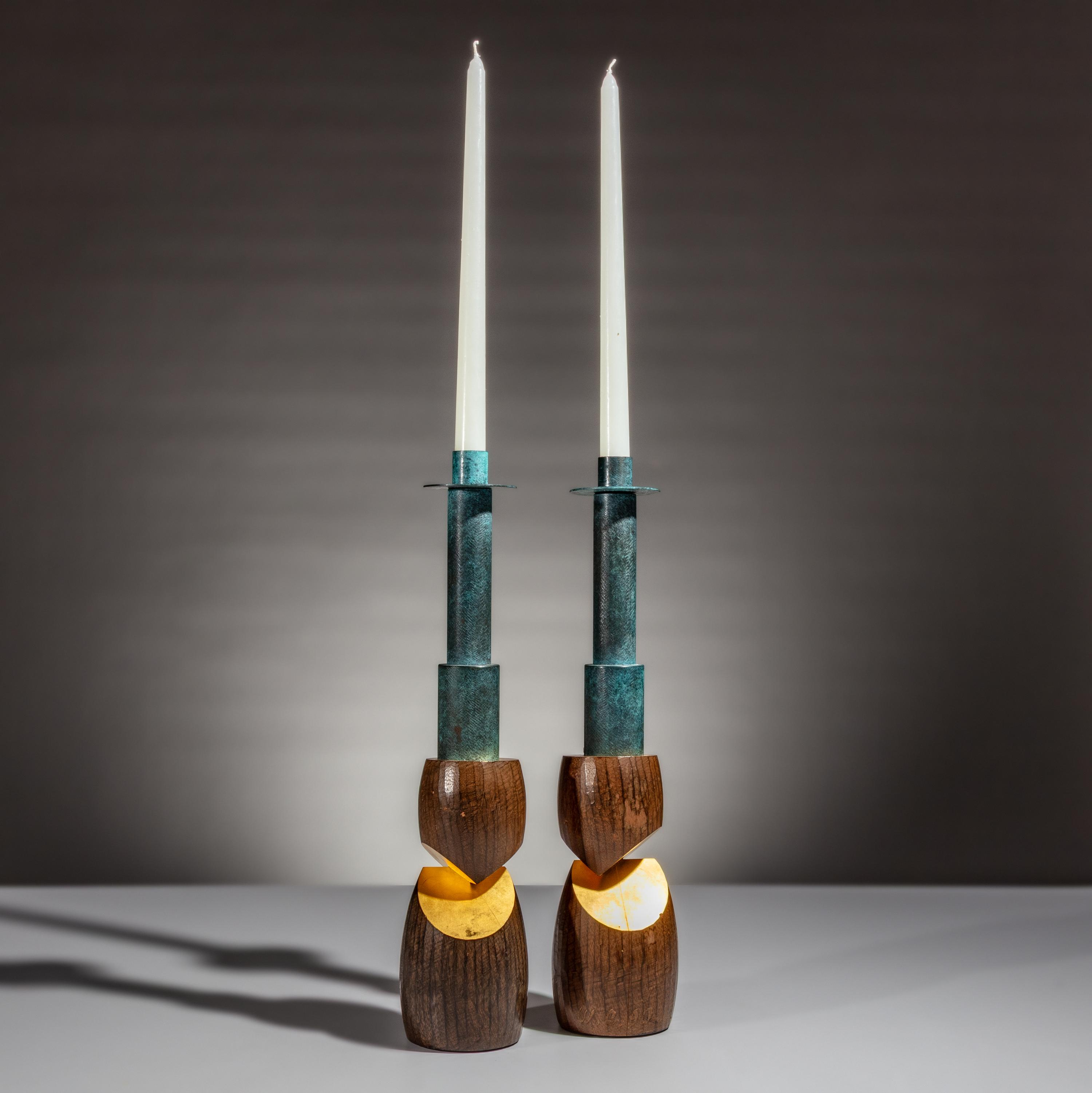 Wendell Castle (American, 1932–2018) — Pair of Candlesticks, 1990