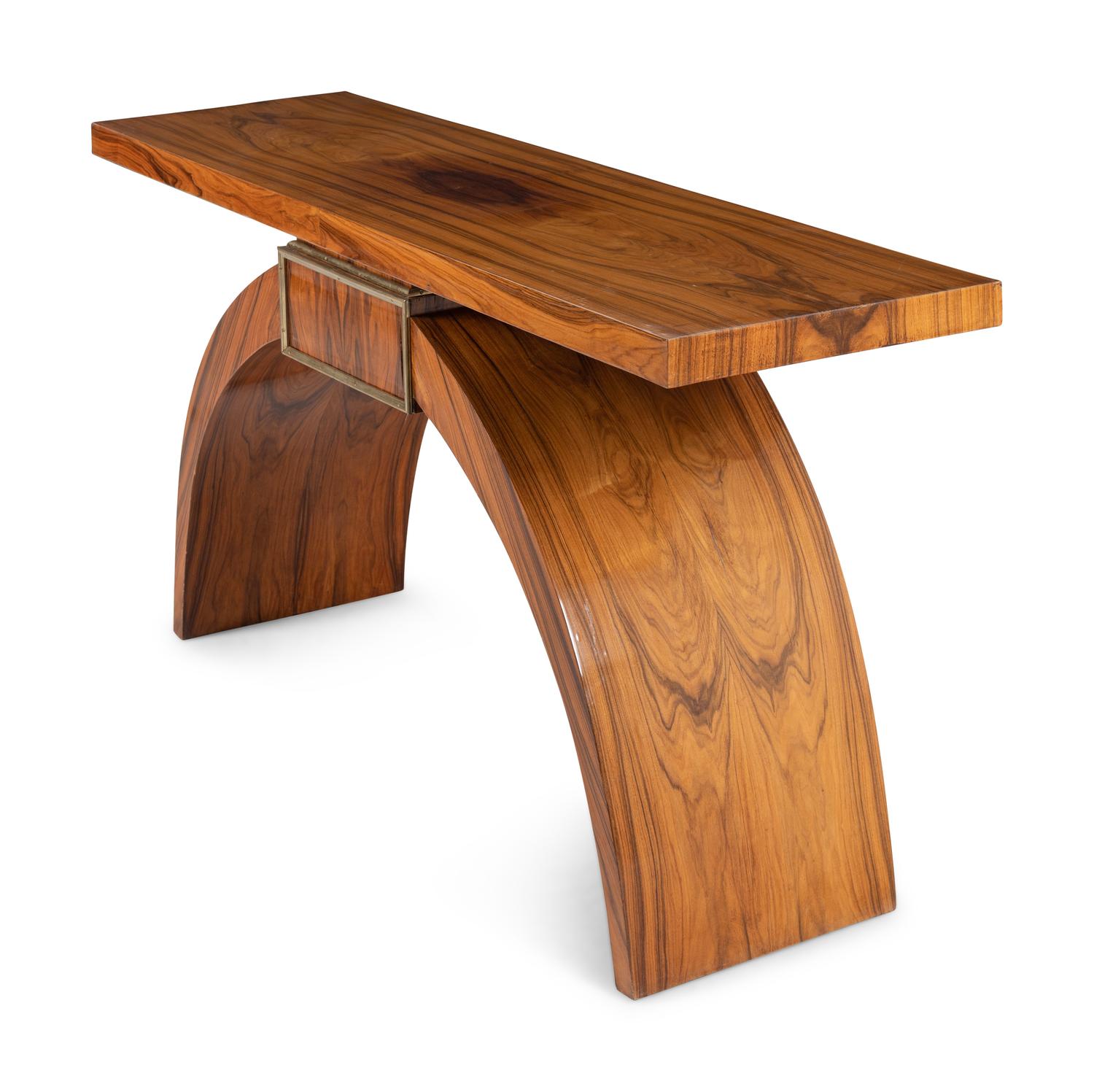 An Art Deco Rosewood Console Table