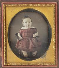[Daguerreotype] Child in Red Dress