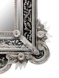 A Venetian Blown and Etched Glass Mirror