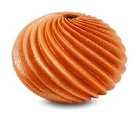 Coiled Redware Seed Jar, with swirling ridge design