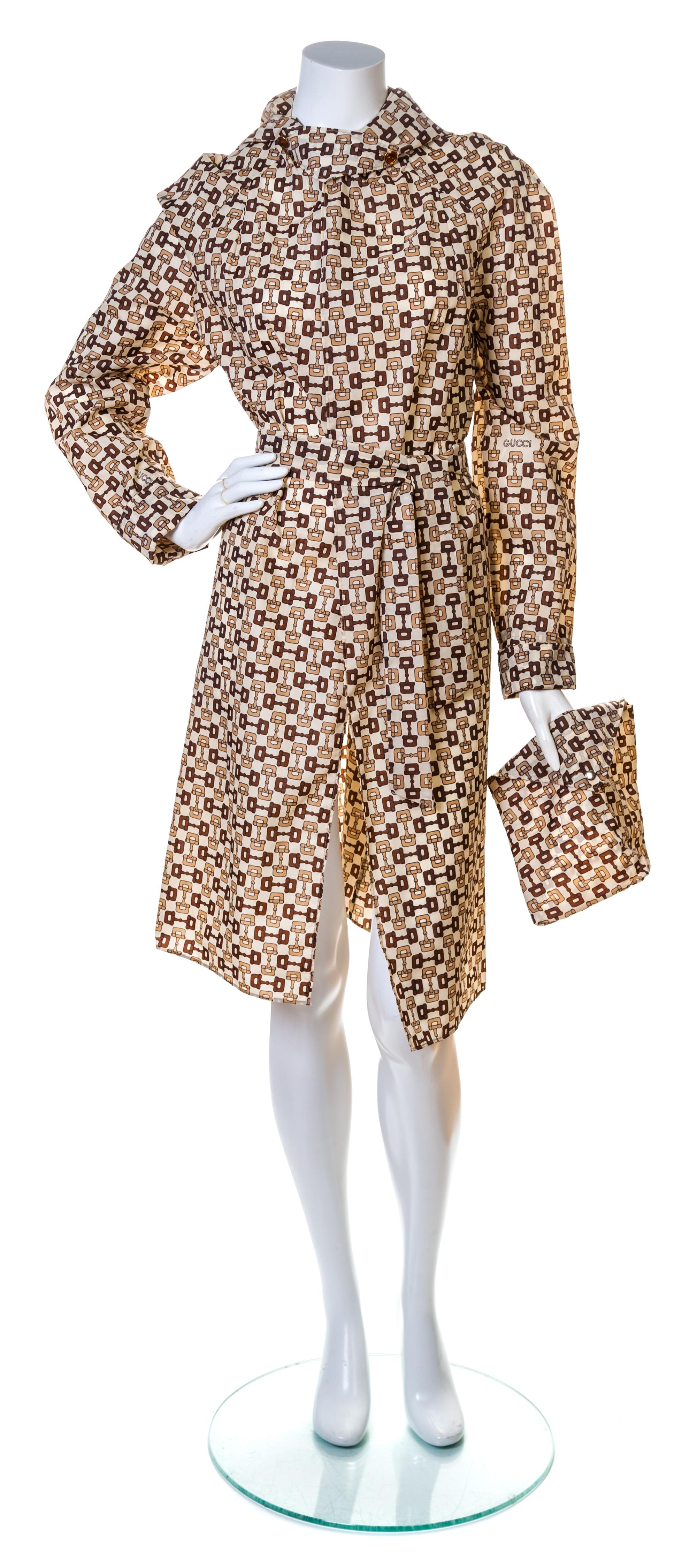 A Gucci Hooded Raincoat, No size.