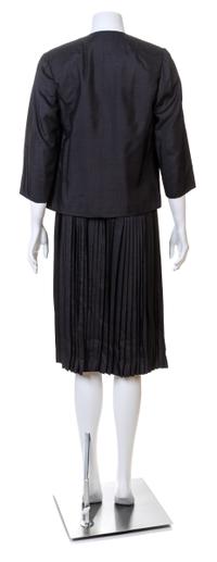 A Christian Dior Black Silk Dress and Jacket, 1950s No size label