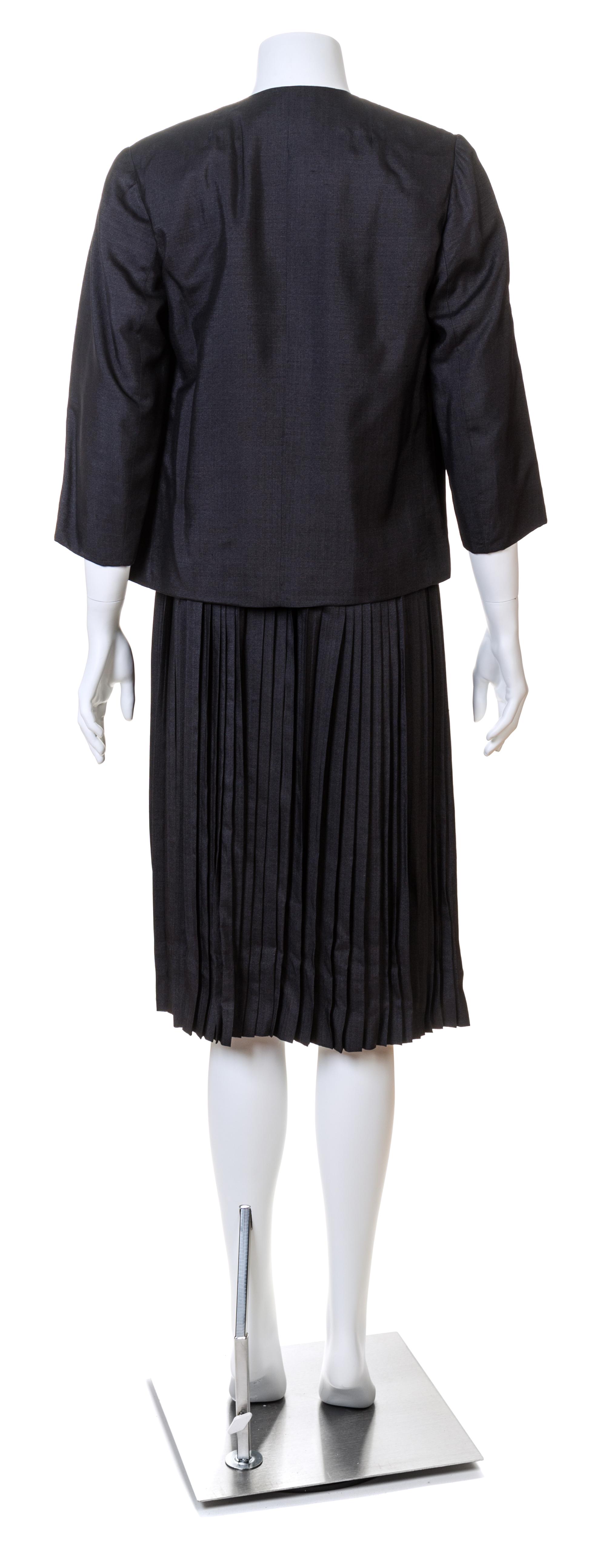 A Christian Dior Black Silk Dress and Jacket, 1950s No size label