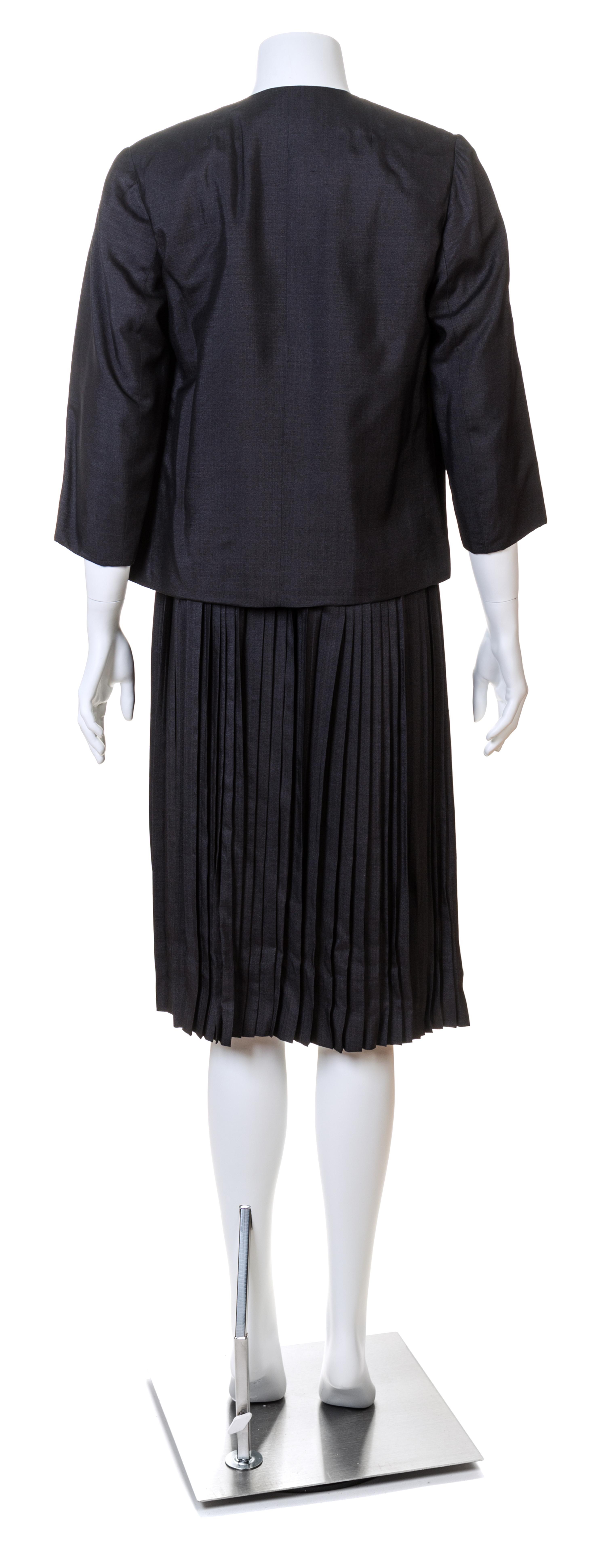 A Christian Dior Black Silk Dress and Jacket, 1950s No size label