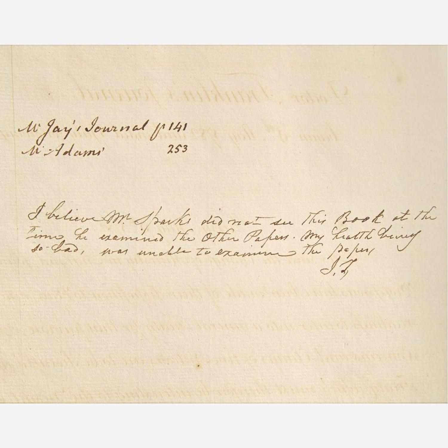 [Americana] [Treaty of Paris] [Franklin, Benjamin, and John Adams, and John Jay, et al.] Contemporary Manuscript Letterbook of the Peace Negotiations between the United States and Great Britain
