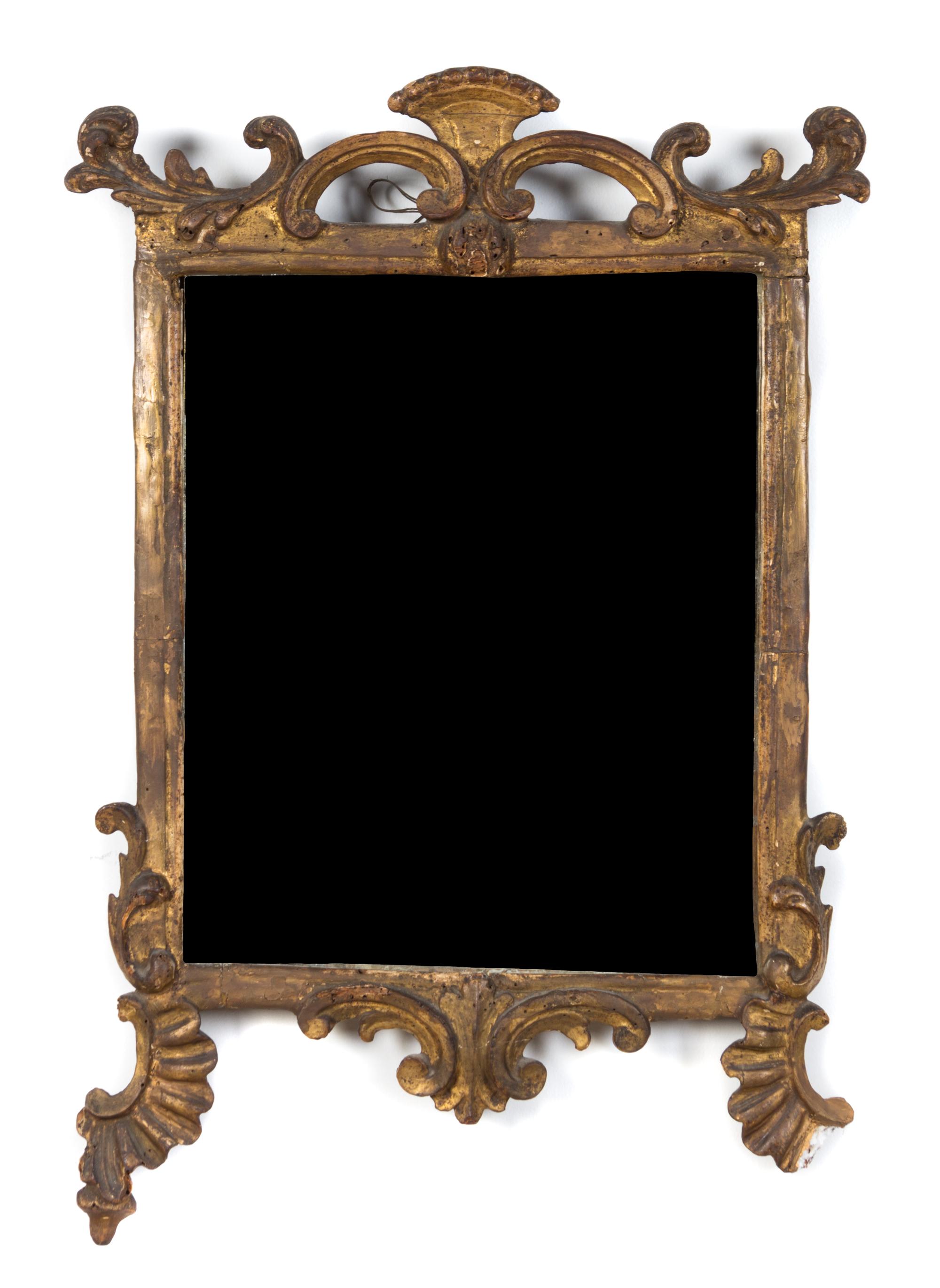 A Continental Giltwood Mirror Height 28 x width 43 x depth 23 inches. — 18TH CENTURY