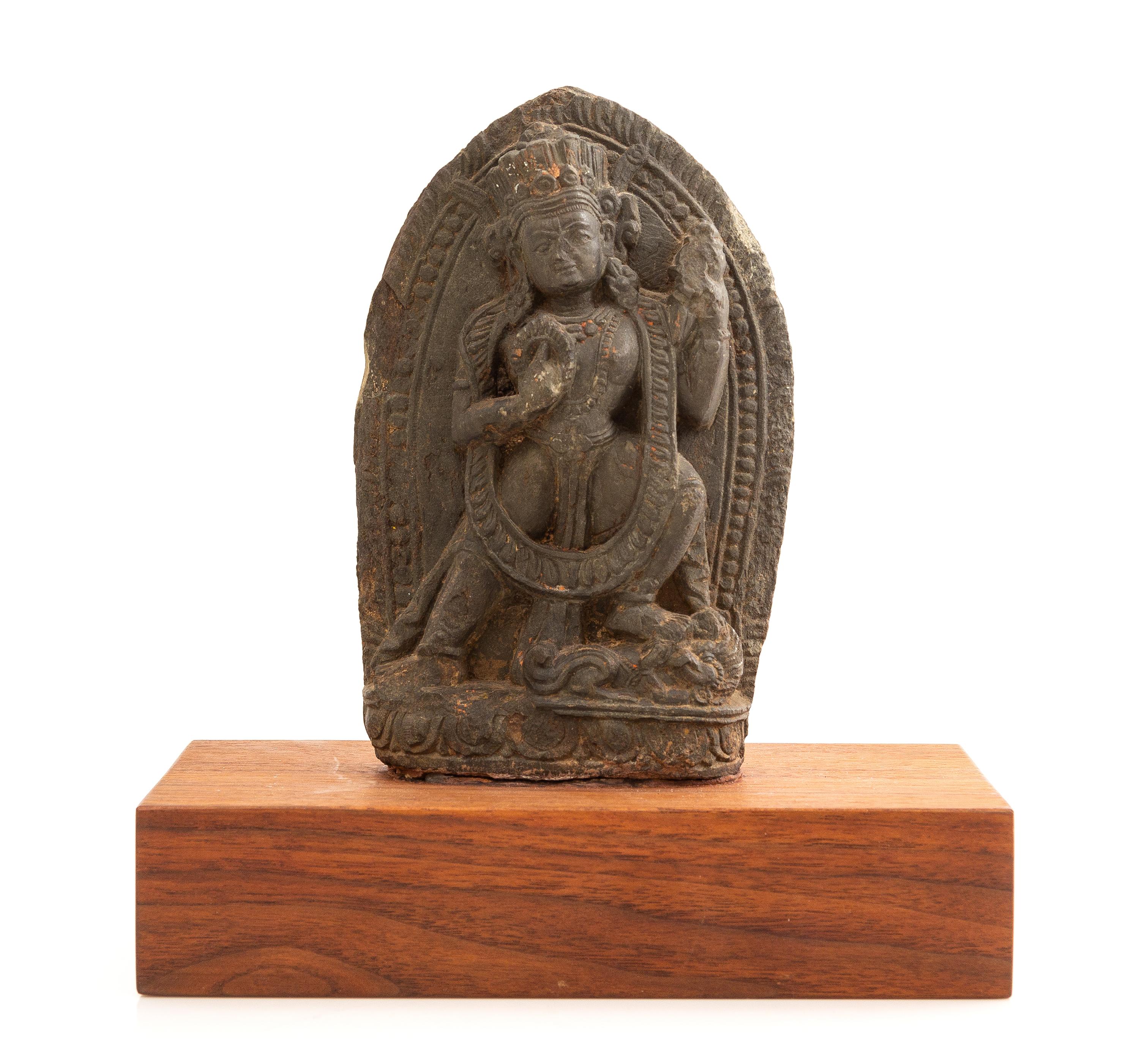 A Northeast Indian Phyllite Stone Fragment Height 6 1/2 inches. — PALA PERIOD, 11TH/12TH CENTURY