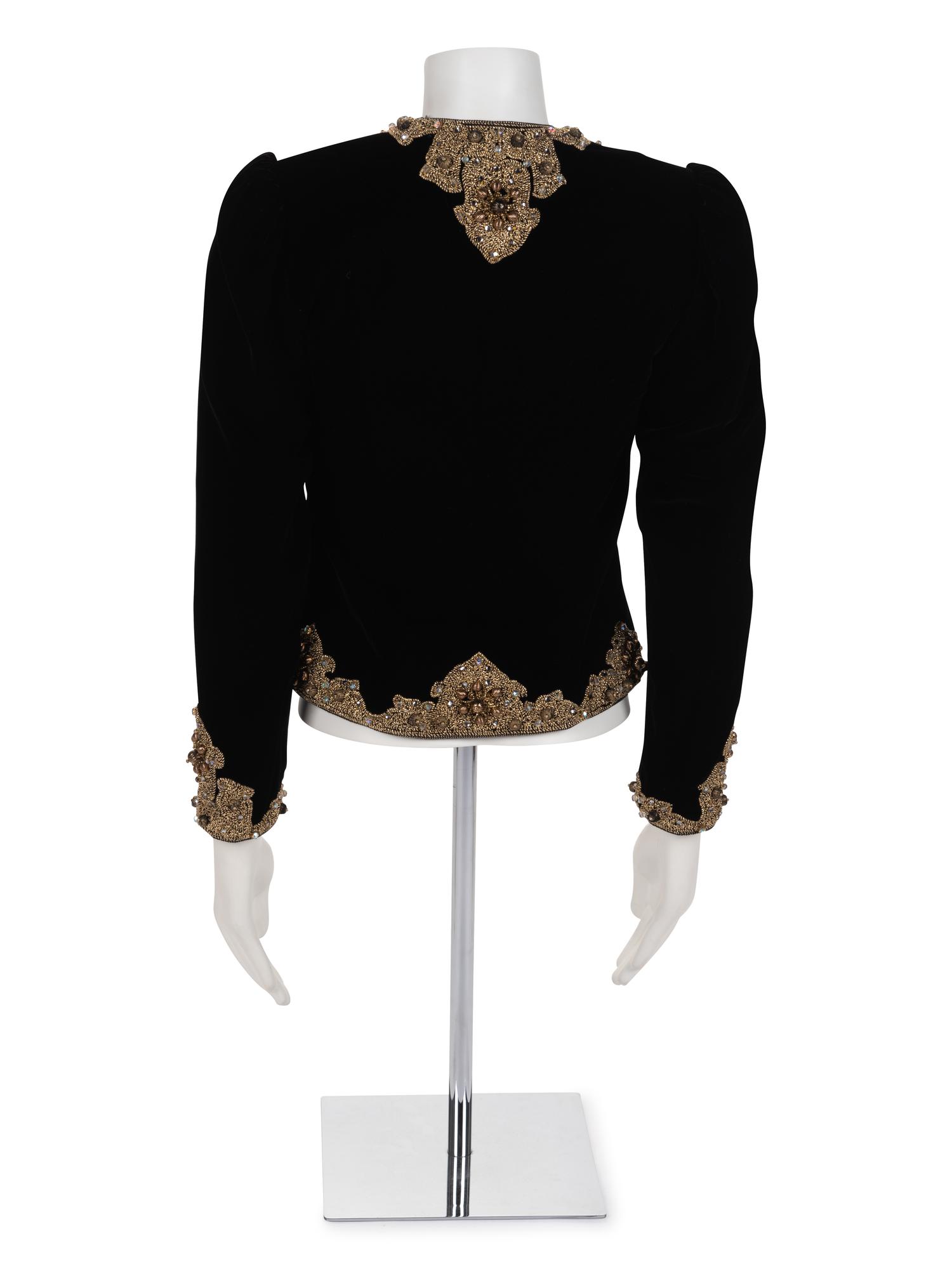 Oscar de la Renta Embellished Velvet Jacket, 1990s