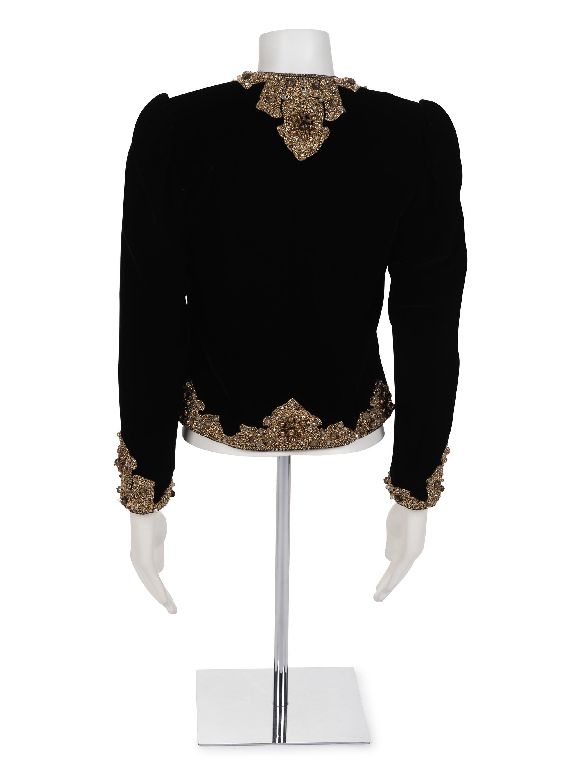 Oscar de la Renta Embellished Velvet Jacket, 1990s