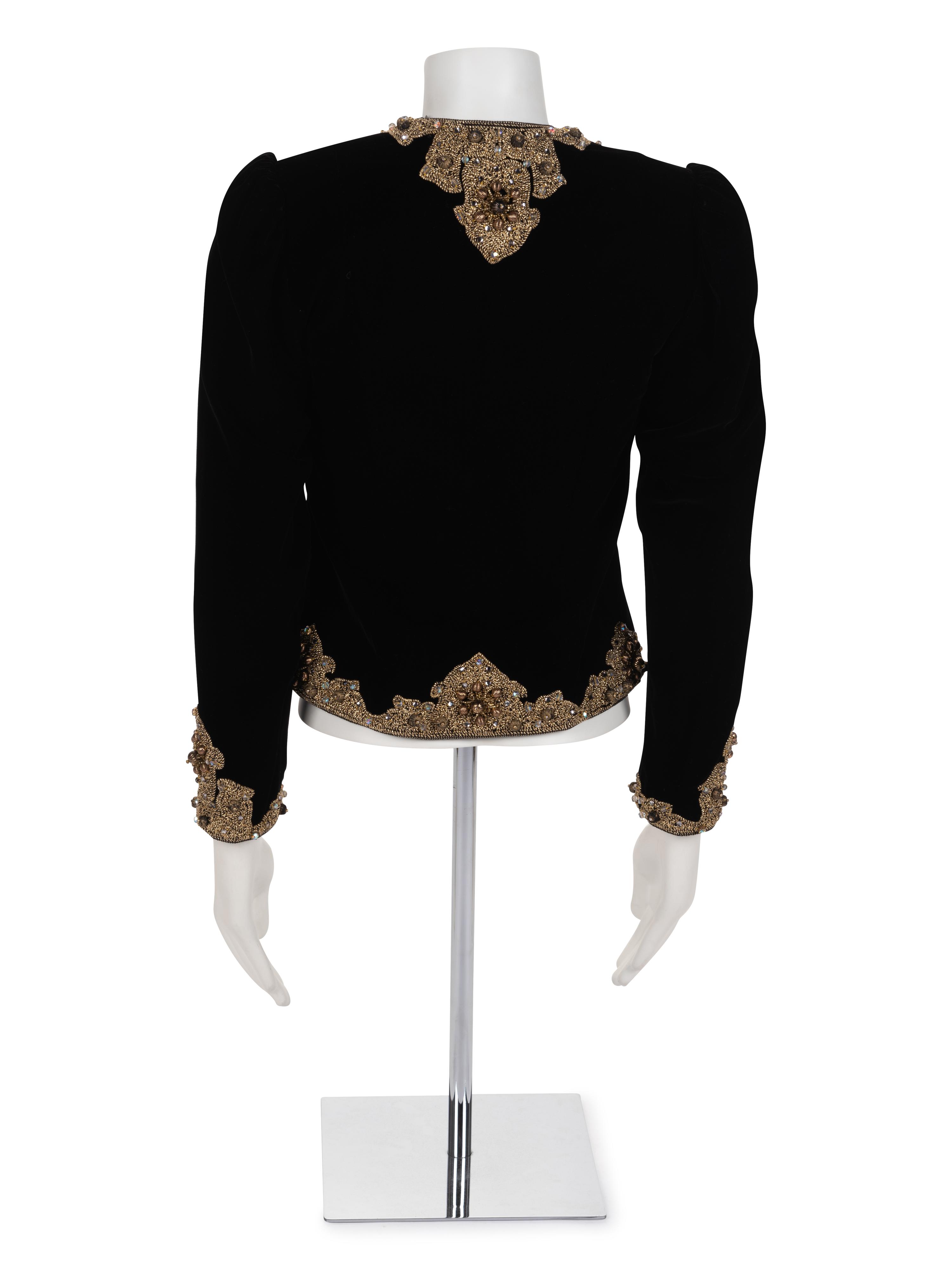 Oscar de la Renta Embellished Velvet Jacket, 1990s