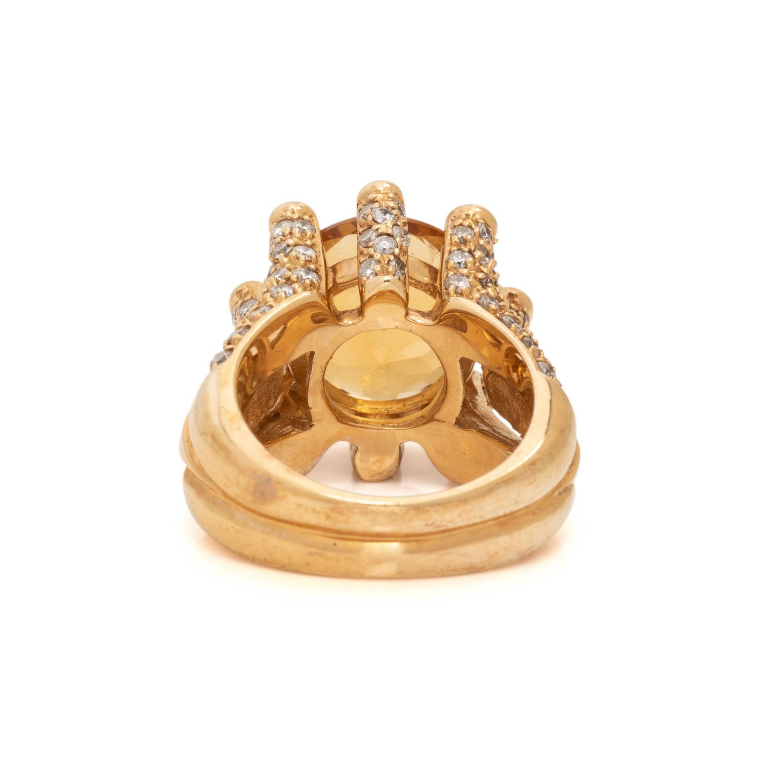 SONIA B., CITRINE AND DIAMOND RING