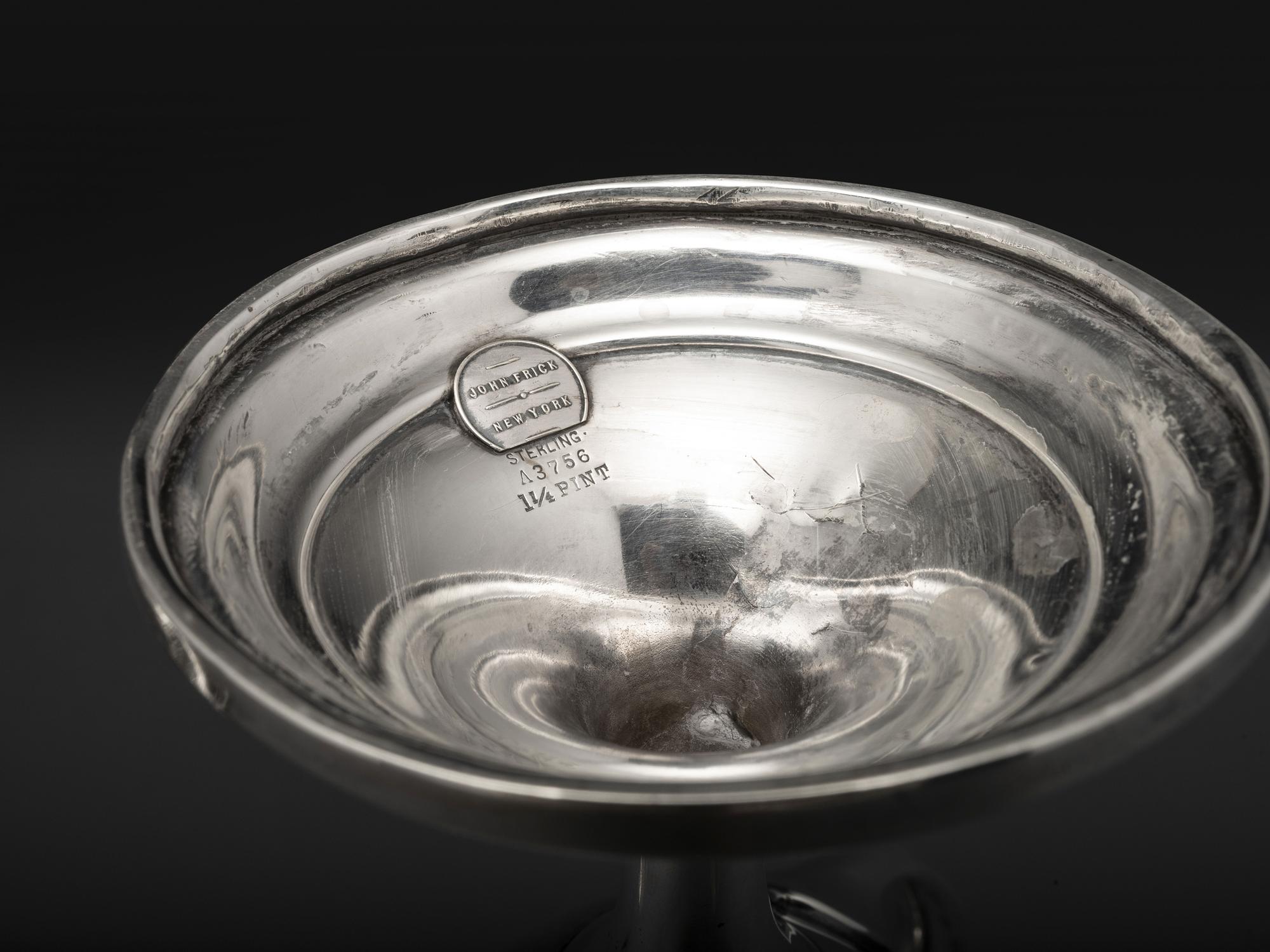 A Three-Handled American Silver Trophy Cup and Basket