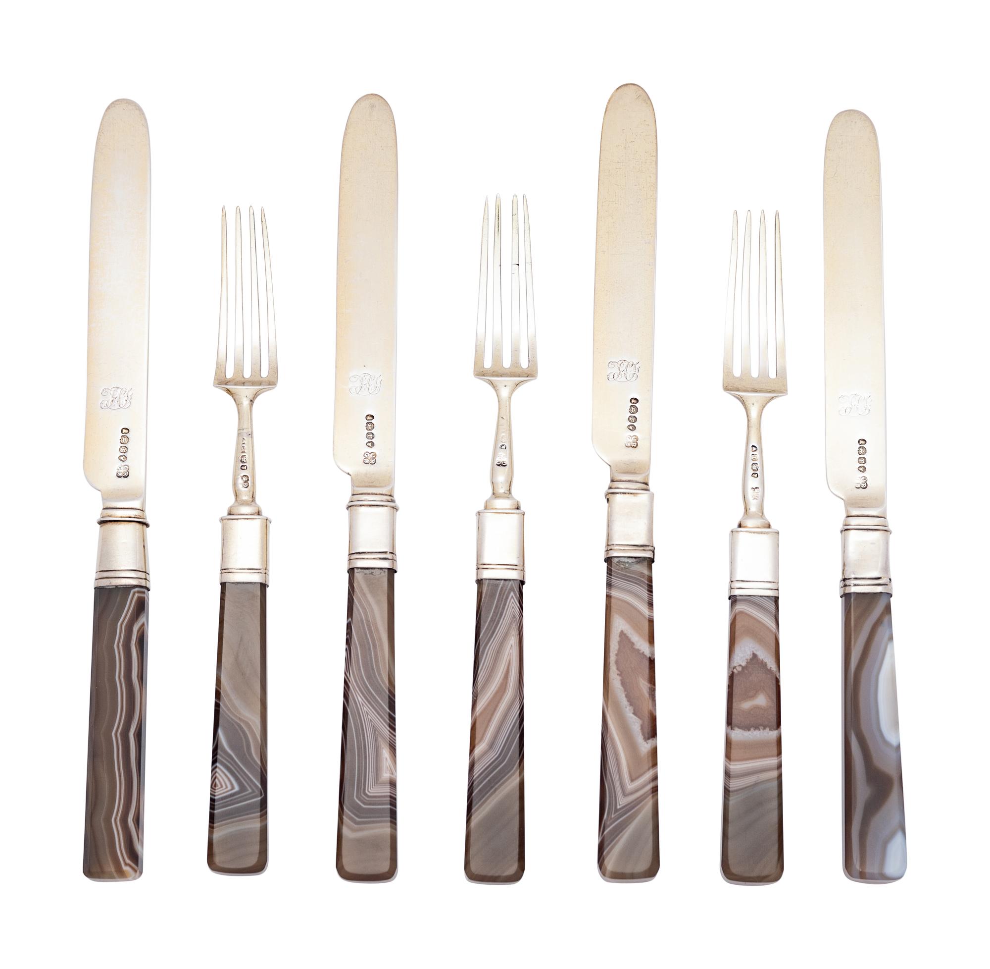 A Collection of English Silver Flatware Articles