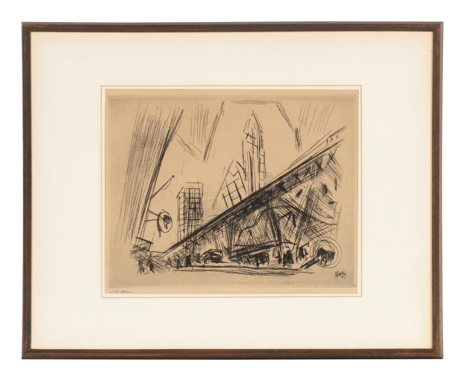Downtown, The El (from Six American Etchings ), 1921