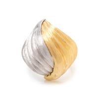 HENRY DUNAY, YELLOW GOLD AND PLATINUM RING