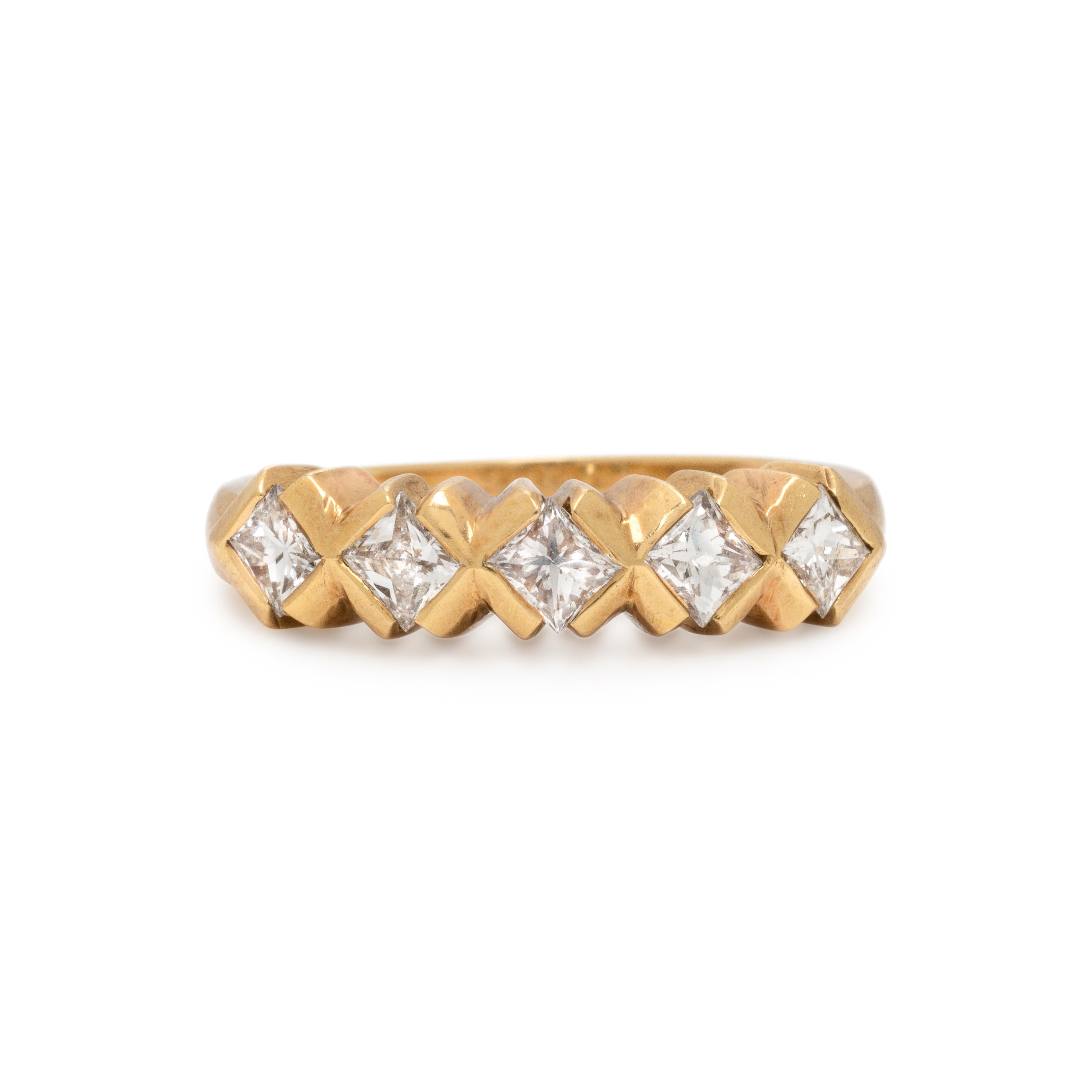 Yellow Gold and Diamond Ring