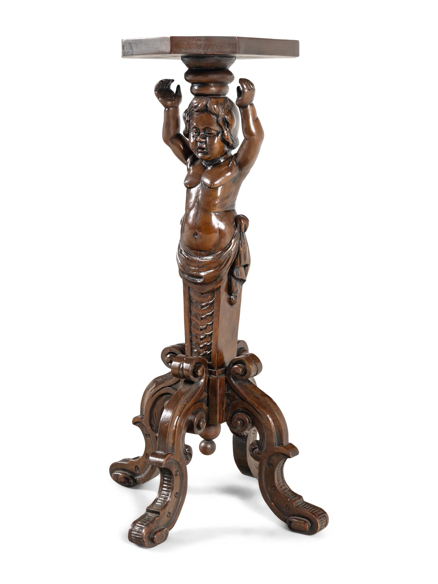 A Venetian Style Carved Figural Table