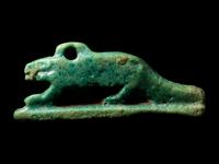 An Egyptian Faience Ichneumon Amulet