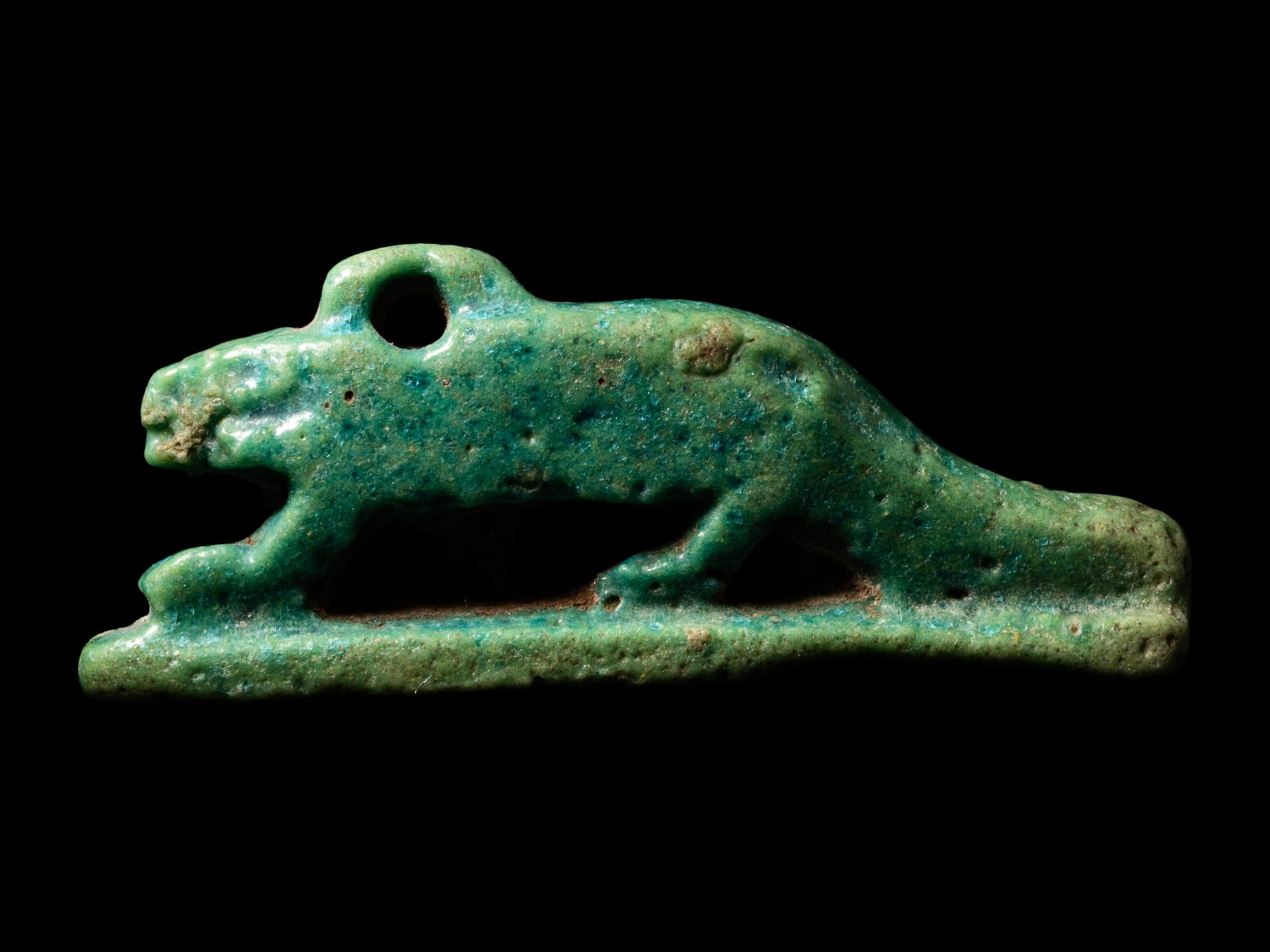 An Egyptian Faience Ichneumon Amulet