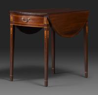 A Federal Inlaid Mahogany Drop Leaf Table