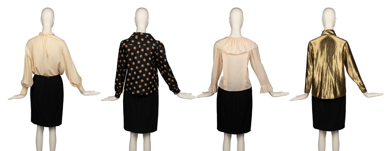 Four Blouses by Saint Laurent and Chloé, 1970-80s