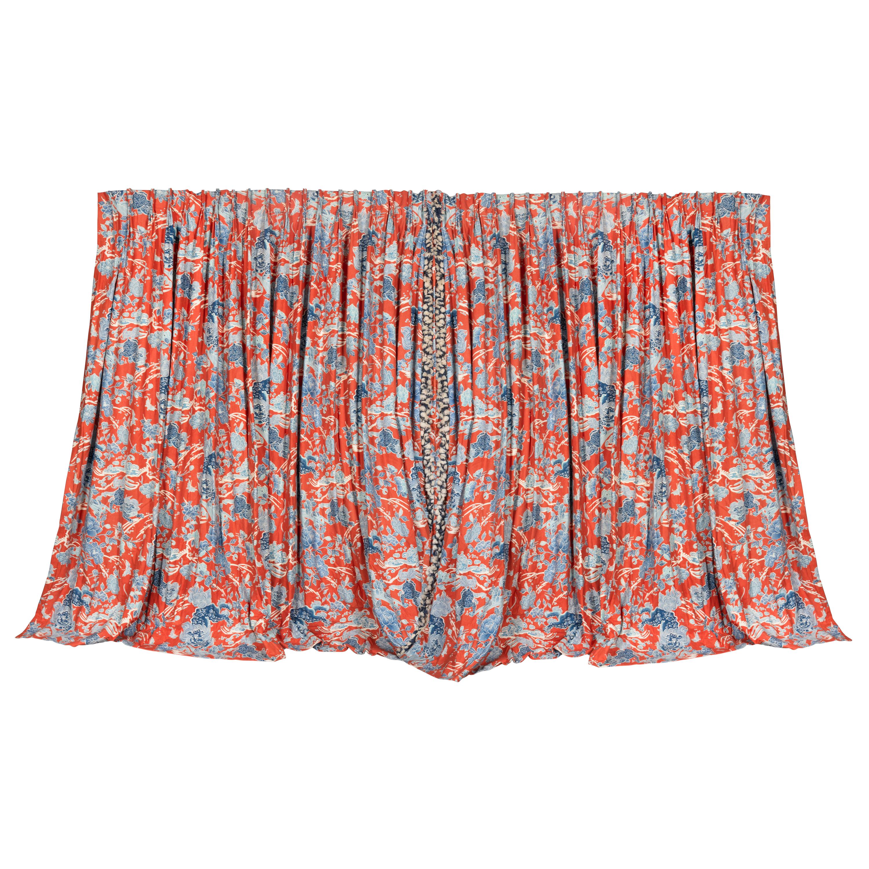 A Pair of Brunschwig and Fils Shishi Curtains