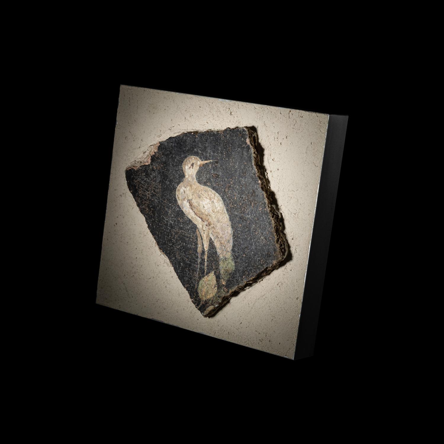 A Roman Fresco Fragment with a Heron