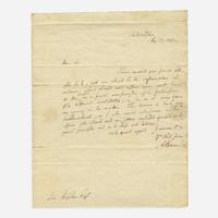 [Hamilton, Alexander] [First Bank of the United States] Autograph Letter, signed