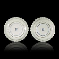 A Pair of Japanese Molded Porcelain Dishes, 18th Century