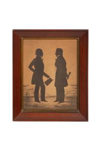 An Assemblage of Framed Paper Silhouettes Featuring 3 Beatrix Sherman Works