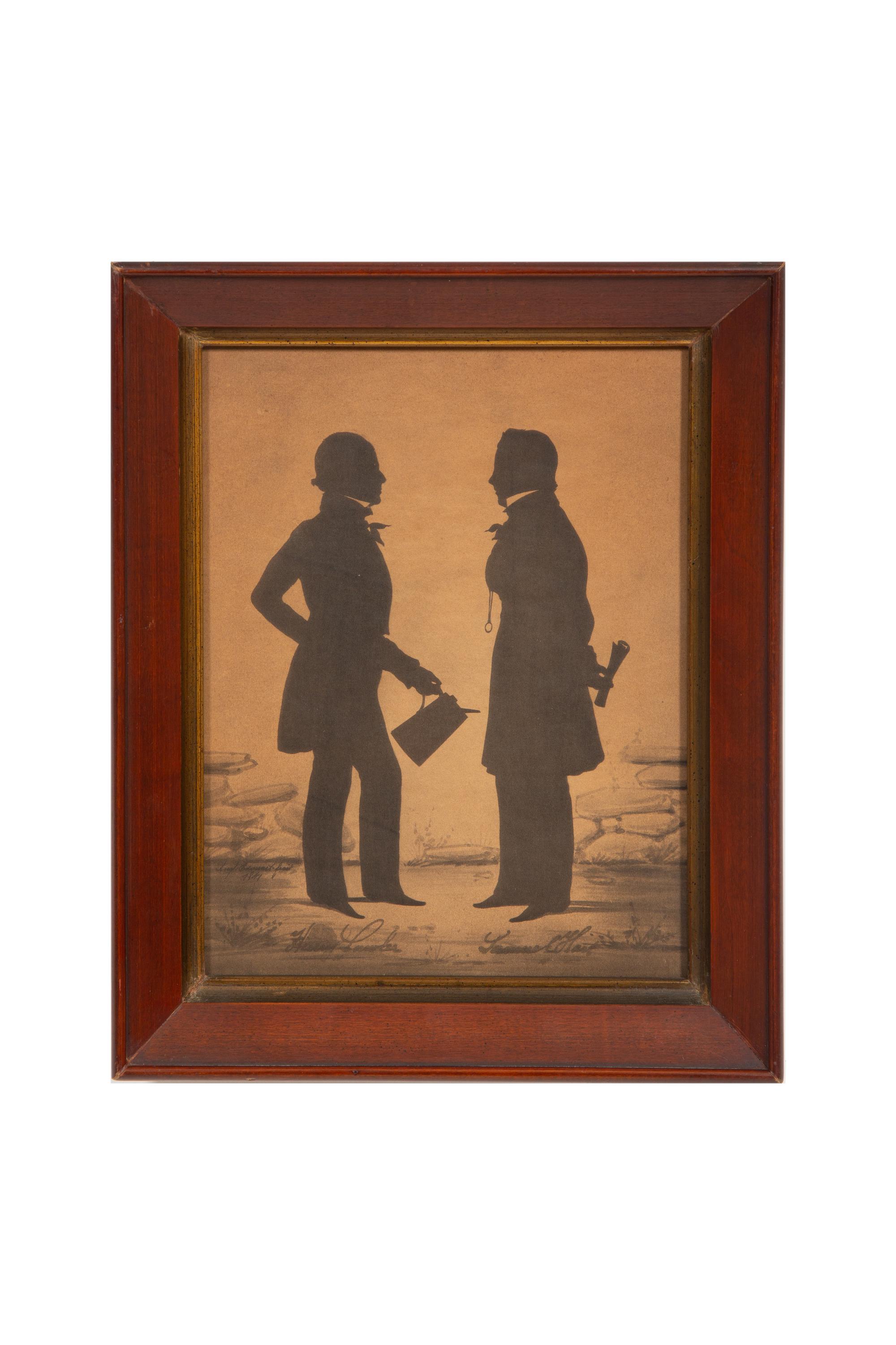 An Assemblage of Framed Paper Silhouettes Featuring 3 Beatrix Sherman Works