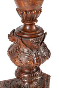 A Continental Carved Oak Pedestal