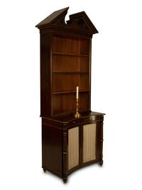 A Pair of George III Style Rosewood Grained Part-Ebonized and Parcel Gilt Bookcase Cabinets — 19TH CENTURY